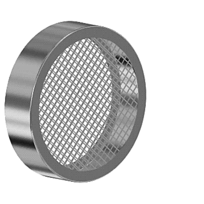 Deckel mit Schutzgitter für T-Stück